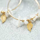 finition feuille et nacres or - Bijoux de créateur Les Naturalistes