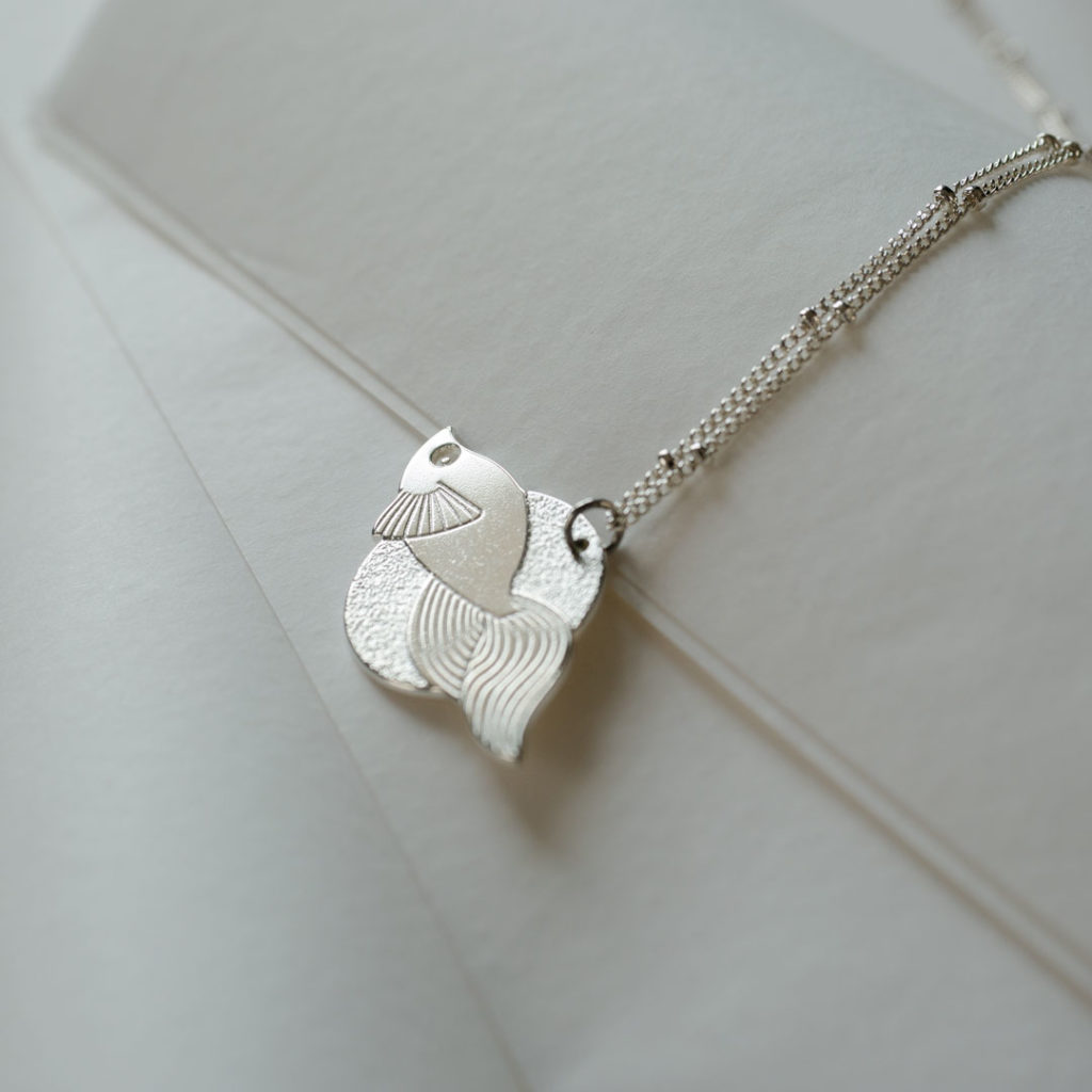 PoissonVoile_papier2 Sautoir poisson voile finition Argent - Les Naturalistes bijoux