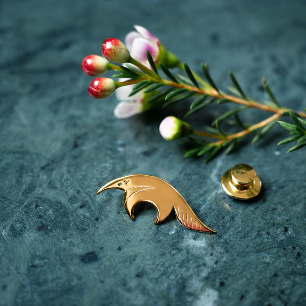 tamanoir_2019 Pins tamanoir et son attache sécuriséefinition or - Les Naturalistes bijoux