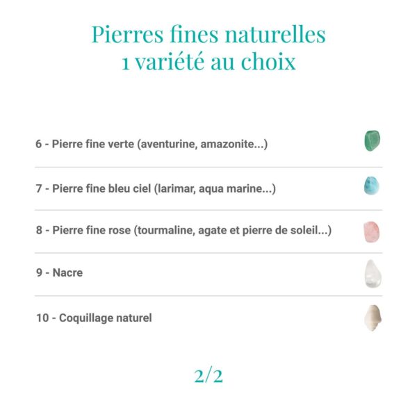 Bracelet 2 pampilles - choix pierre fine 1/2 - Les Naturalistes bijoux