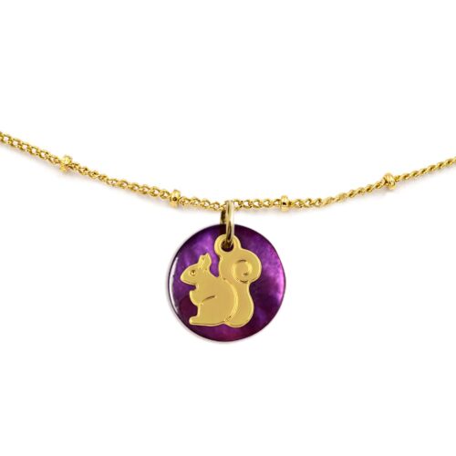 Collier Nacre et écureuil