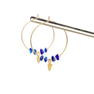 Créoles nassarius & lapis lazuli or