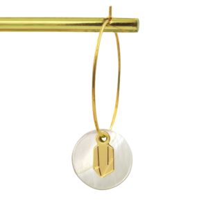 Créoles Cristal et nacres blanches or