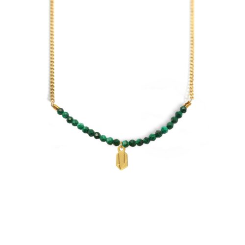 Collier cristal et ligne de pierres fines coloris hiver