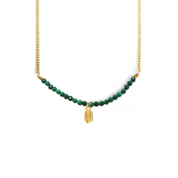 Collier cristal et ligne de pierres fines coloris hiver
