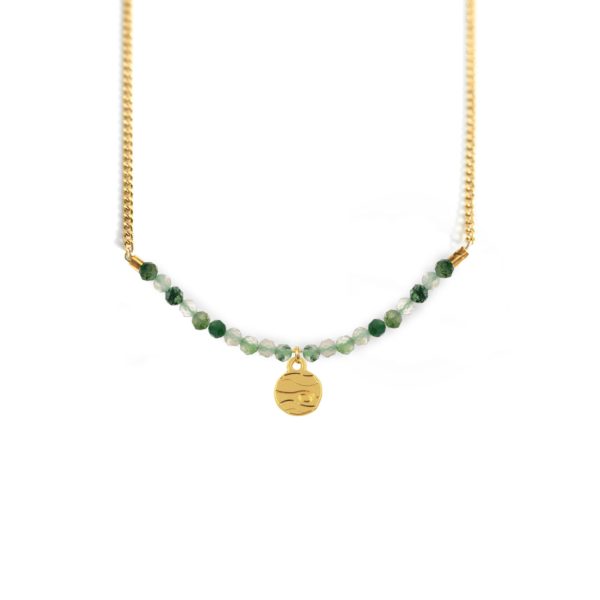 Collier jupiter et ligne de pierres fines coloris été