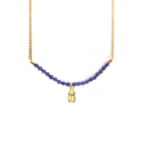 Collier lucane et ligne de pierres fines coloris hiver