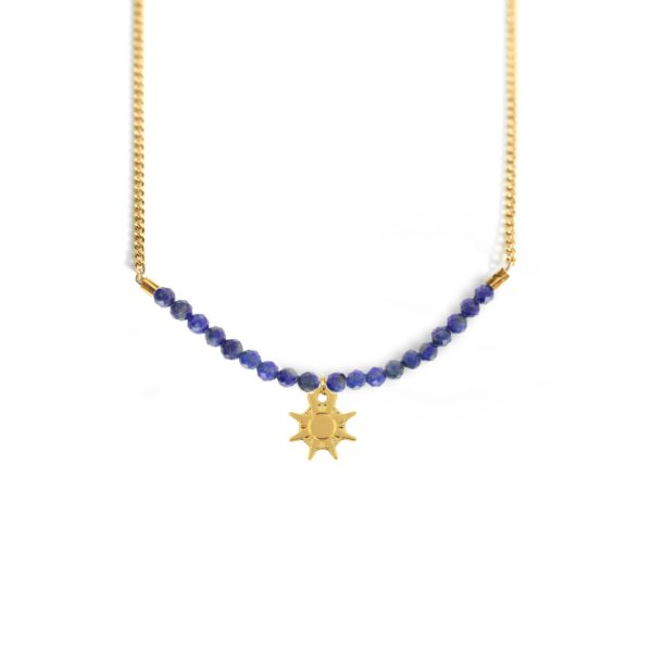 Collier soleil de pierres fines coloris hiver