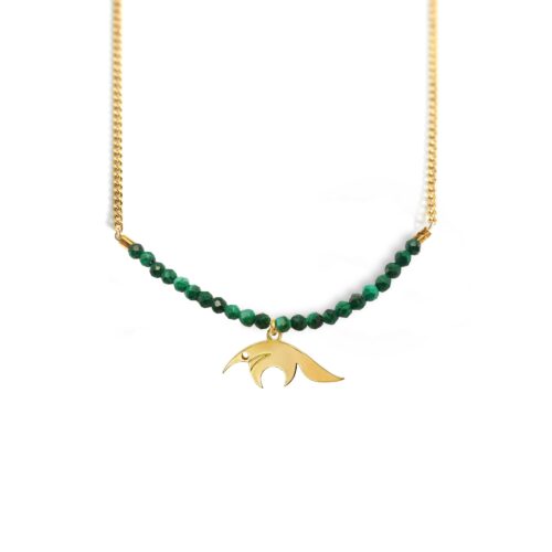 Collier tamanoir de pierres fines coloris hiver