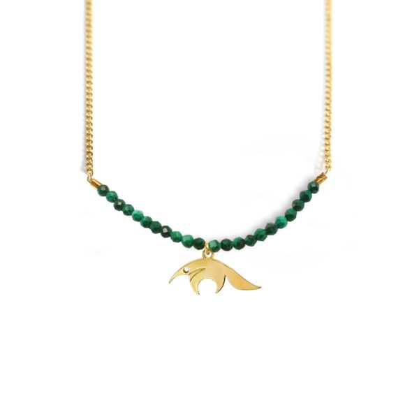 Collier tamanoir de pierres fines coloris hiver