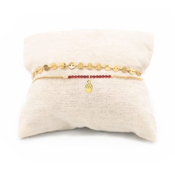 Bracelet gland et pierres fines coloris été