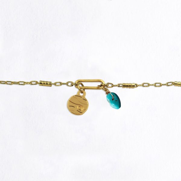 Bracelet maillon jupiter et pierres fines au choix coloris été