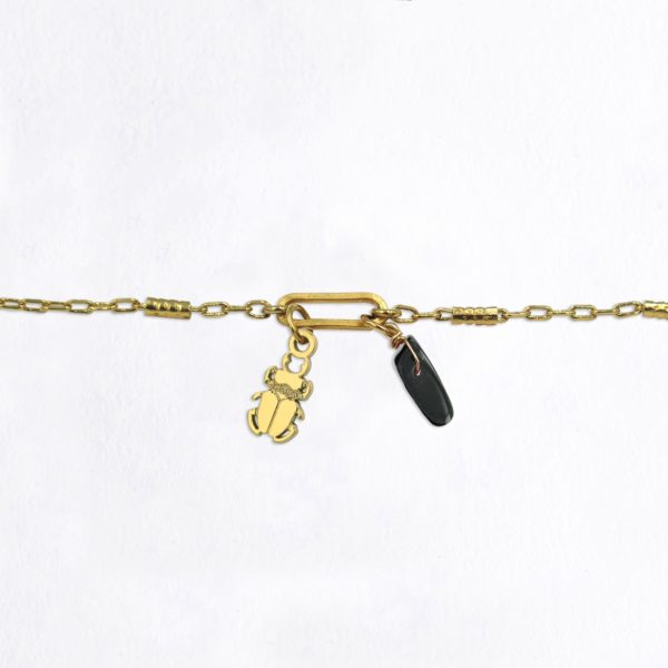 Bracelet maillon lucane et pierres fines au choix coloris hiver