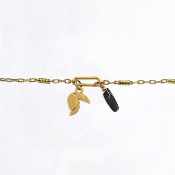 Bracelet maillon toucan et pierres fines au choix coloris hiver