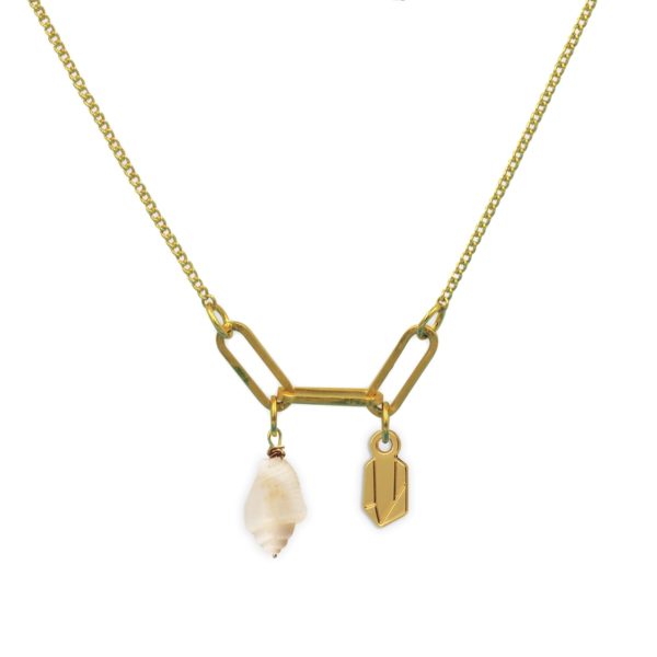 Collier 3 maillons cristal et pierre fine au choix coloris été