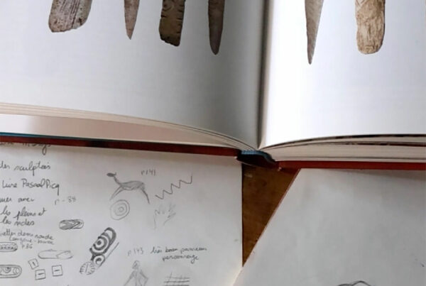 Dessins préparatoire du modèle de bijou Isturitz Les Naturalistes