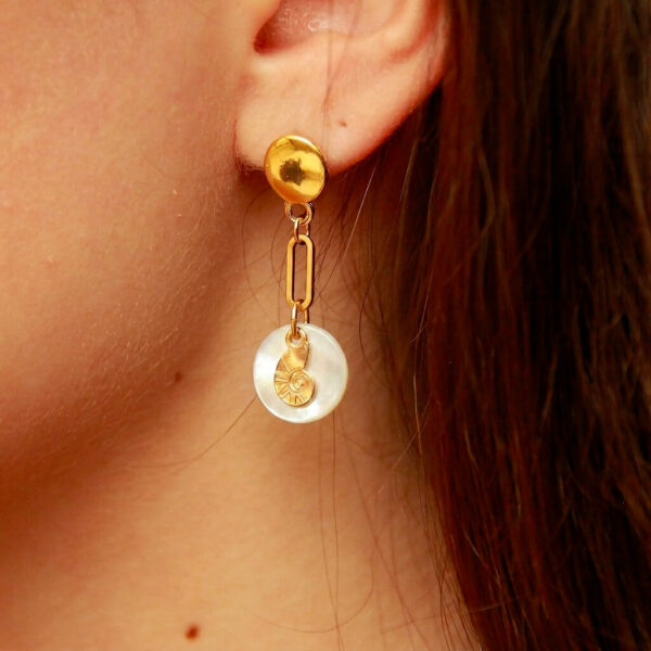 Boucles d'oreilles nacrées