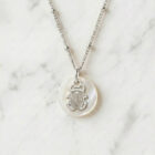 Collier nacre scarabée en laiton argenté — collection Jungles et forêt — fond blanc 01, Les Naturalistes