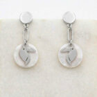 Boucles d'oreilles nacre toucan en laiton argenté — collection Jungles et forêt — fond blanc 01, Les Naturalistes